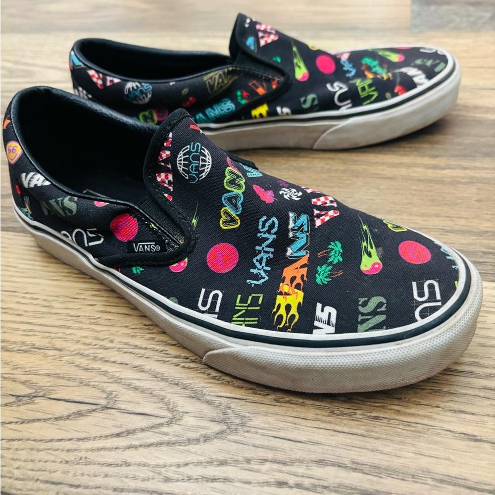 Vans Off-the-Wall multi-logo sneakers 8.5